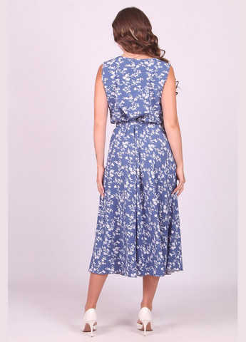 Синя кежуал сукня жіноча 385 гілка біла софт джинсова Актуаль