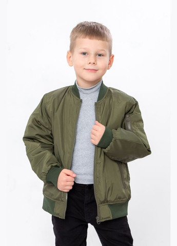 Зелена демісезонна куртка-бомбер для хлопчика (демісезон) Носи своє