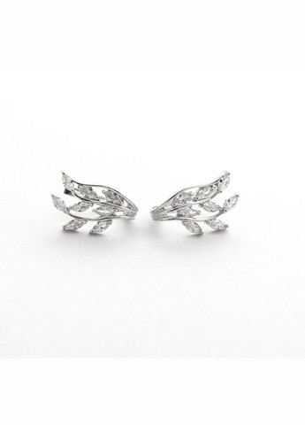 Сережки лепестки 8106 Maxi Silver (337133768)