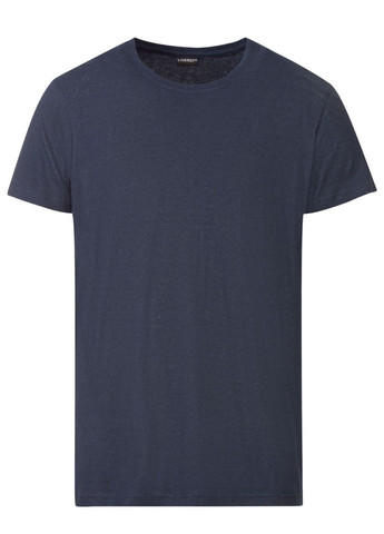 Синяя мужская футболка. лен с коротким рукавом Livergy