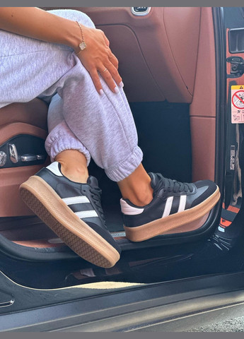 Черные кеды женские черные демисезонные на высокой подошве повседневные стильные кроссовки No Brand