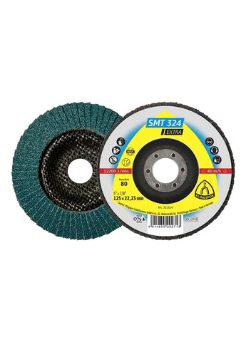 Лепестковый шлифовальный диск SMT-324 Extra (125 мм, P80, 22.23 мм) выпуклый круг (20960) Klingspor (306552275)