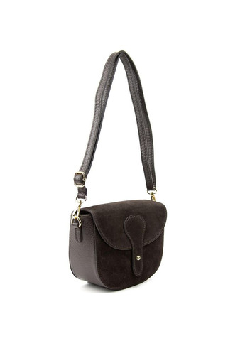 Сумка жіноча кросбоді на плече з натуральної шкіри флотар та замші повсякденна з округлим клапаном на застібці RoyalBag F-IT-9876 (365715635)