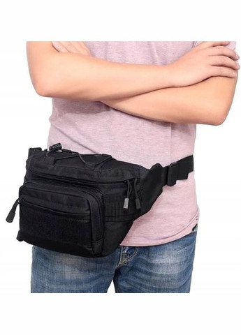 Большая тактическая поясная сумка на бедрах черная Edibazzar (297643249)