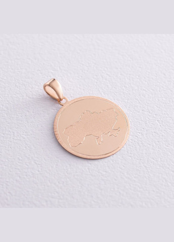 Кулон Карта України у червоному золоті п03766 Oniks (264022647)