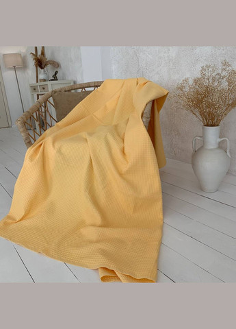 Вафельное покрывало евро макси Желтое (240*220) Glav Textile (297365324)