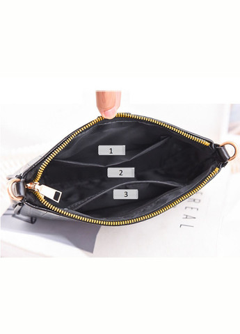 Женская мини сумочка клатч с цепочкой в стиле рептилия. Маленькая сумка с ключницей брелком Черный No Brand (298997865)