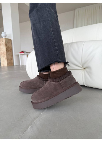 Уги из натуральной замши и мехом без надписей No Brand (362914329)