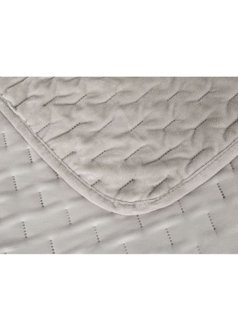 Плед-покрывало Велюр 21326 200х220 см светло-серый Dushka Home (368762561)