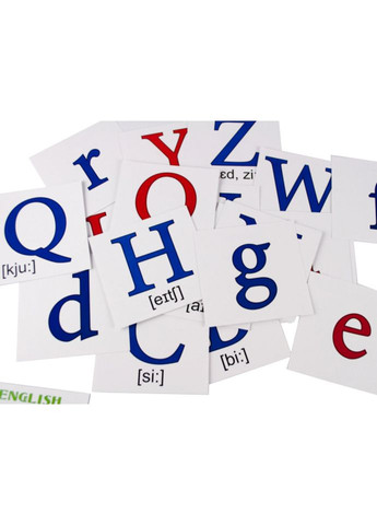 Розвиваючі картки "Англійський алфавіт" (110х110 мм) 101 693 англ. мовою Зірка (316264105)