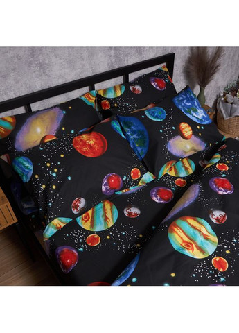 Комплект постільної білизни Бязь Gold Люкс «» Полуторний Євро 160х220 наволочки 4х50х70 (MS-820007058) Moon&Star Universe Magic (356114141)