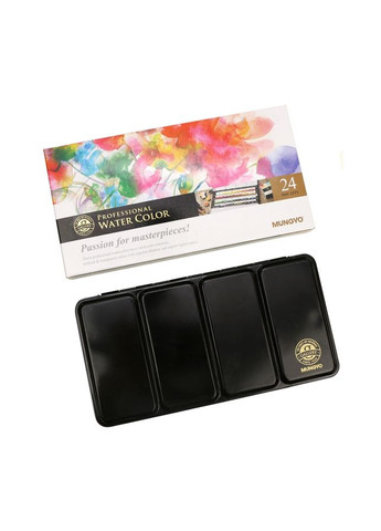 Набір акварельних фарб GALLERY в металічному пеналі 24кол кювета Mungyo (362586442)