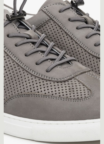 Серые кеды низкие, цвет серый Estro