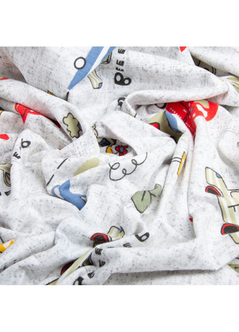 Тканина фланель бавовна 240 см 170 г/м2, м'яка тканина для постільної білизни, пелюшок 10.27285/6 Автомобілі сіра IDEIA (373004821)