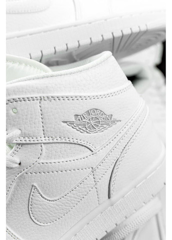 КРОССОВКИ ЖЕНСКИЕ NIKE AIR JORDAN 1 RETRO HIGH WHITE «GREY LOGO» НАЙК АИР ДЖОРДАН No Brand серые демисезоны (368855953)