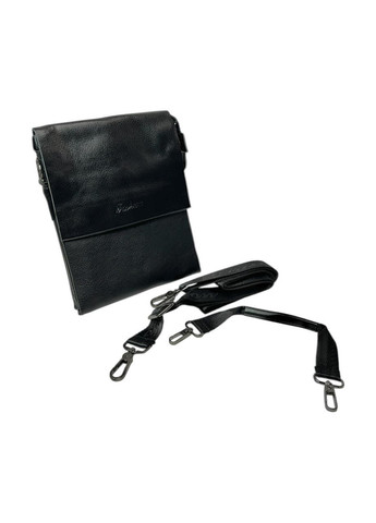 Чоловіча сумка з еко-шкіри Fashion 398-1 чорна 25 х 22 х 4 No Brand (371681839)