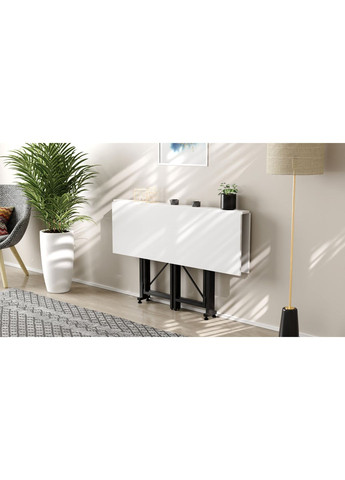 Стол-книга трансформер Спайдер 750x1150x880 Черный металл ДСП Белое 16 мм (FRD-105088) Ferrum-decor (365445125)