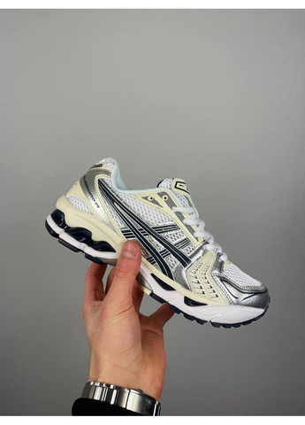 Бежевые демисезонные кроссовки мужские asics gel-kayano 14 white midnight асикс гель каяно 14 No Brand