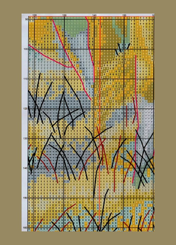 Набор для вышивания по нанесённой на канву схеме "The four horses". AIDA 14CT printed 60*40 см Joy Sunday (313613235)