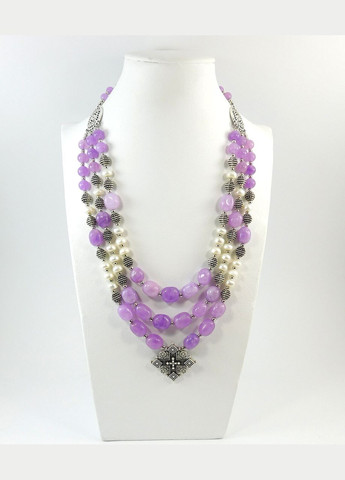 Ожерелье "Эльфийский сад" Жемчуг, Аметист Fursa fashion (322444493)