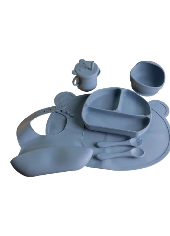 Дитячий набір силіконового посуду 7 предметів HP34546BL TS Kitchen (385441964)