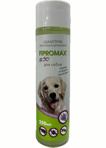 Противоразитарный БИО Шампунь для больших и средних пород собак с лавандой 250 мл Fipromax (351478933)