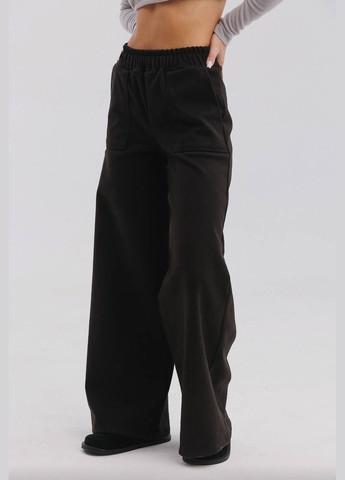 Черные кэжуал демисезонные палаццо брюки No Brand