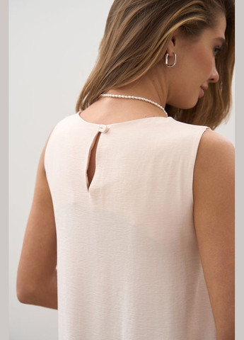 Пудровое повседневный женское романтическое платье макси с воланом (3051) Triko Bakh