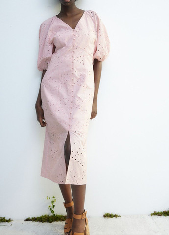 Світло-рожева кежуал сукня H&M однотонна