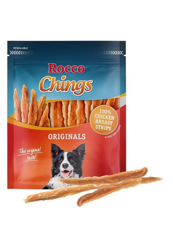 Ласощі Chings для собак з куркою та яловичиною 200 г ЦІНА ЗА 1 КГ 4062911006812 Rocco (268987526)