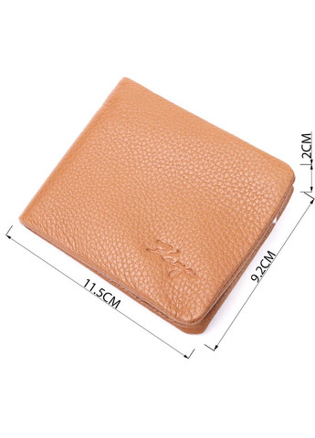 Мужское портмоне из зернистой кожи с отделом на молнии светло-коричневое (sku_21064) No Brand (327819382)