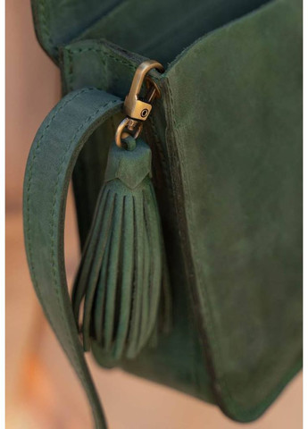Кожаная женская бохо сумка Лилу зеленая Crazy Horse BlankNote кросс-боди (348359411)