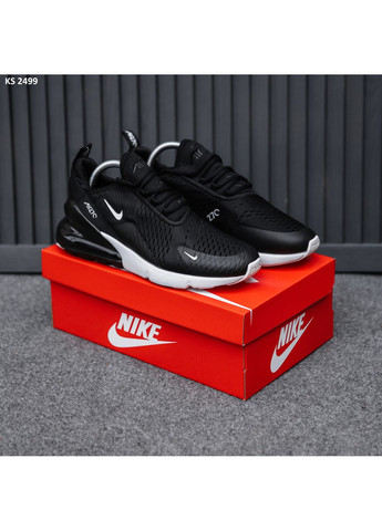Черные демисезонные кроссовки мужские nike air max 270 black white найк аир макс 270 No Brand