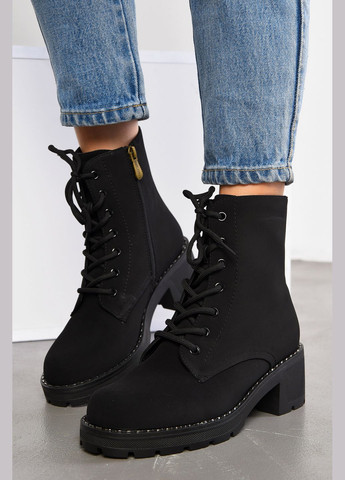 Осенние ботинки женские демисезонные чорного цвета дезерты Let's Shop без декора из искусственного меха, из искусственной кожи