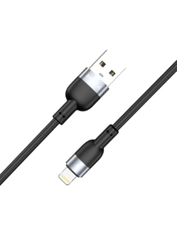 Кабель USB to Lightning 2,4А 1,2м, черный box Brevia (397341753)