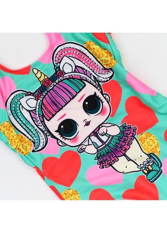 Бирюзовый летний купальник слитный Teres 1485-1