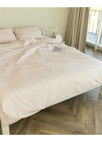 Постельное белье двуспальное Home Сатин Люкс 20937 180х215 см бледно персиковое DUSHKA (336328645)