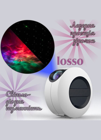 Лазерный проектор звездного неба и галактики "Туманность А2" белый Losso (327041659)