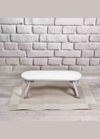 Набір для маніюкюру підлокітник-місток овальний (складні ніжки) шкірзам + килимок, колір білий Master (299385354)