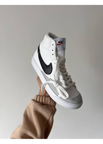 Черные демисезонные кроссовки мужские nike blazer high 77 vintage black swoosh найк блейзер No Brand