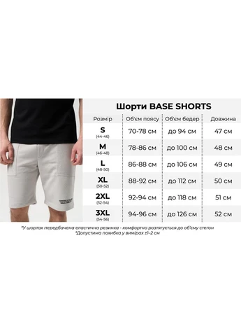Чоловічі бавовняні шорти чорні Black в стилі Casual No Brand BASE SHORTS (392122147)