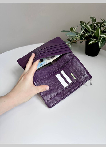 Жіночий шкіряний гаманець купюрниця на магнітах Classic (314900658)