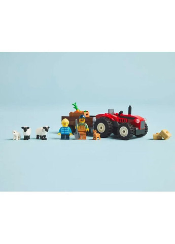 Конструктор City Красный фермерский трактор с прицепом и овцами, 116 деталей () Lego 60461 (328401584)