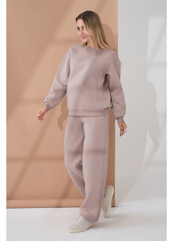 Теплый костюм для беременных и кормящих с начесом пудровый Юла мама (363620713)