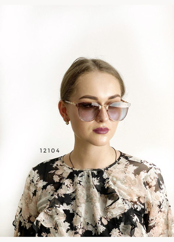 Модні сонцезахисні окуляри з коричнево-блакитними лінзами No Brand (302370750)