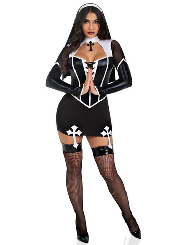 Костюм-монашки Leg Avenue Holy Hottie Dress S No Brand (362453549)
