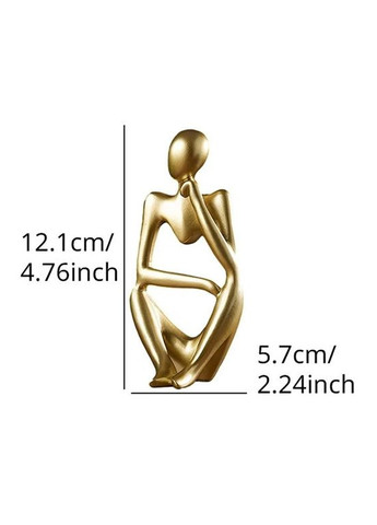 Абстрактна статуетка золотистого кольору No Brand (278654752)