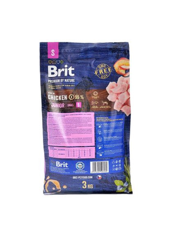 Сухий корм для собак (8595602526260) Brit Premium Dog Junior S 3 кг (370021415)
