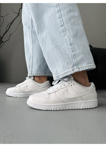 КРОСІВКИ ЖІНОЧІ NIKE DUNK FULL WHITE НАЙК СБ ДАНК No Brand білі демісезони (368862538)