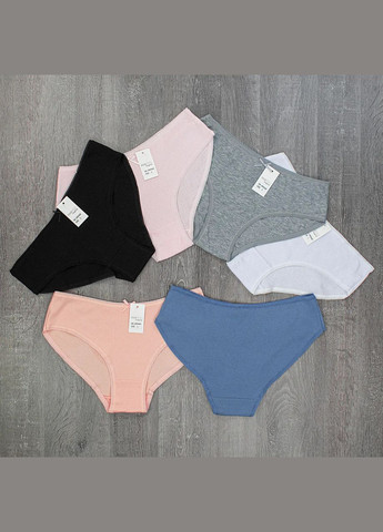 Набір жіночих трусиків у рубчік 6 шт Finetoo Сліп (315922642)